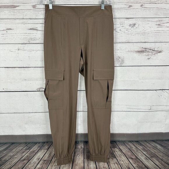 Athleta Pants Womens 4 Brown Chelsea Utility Jogger Pull on Cargo Light Weight - Picture 1 of 14